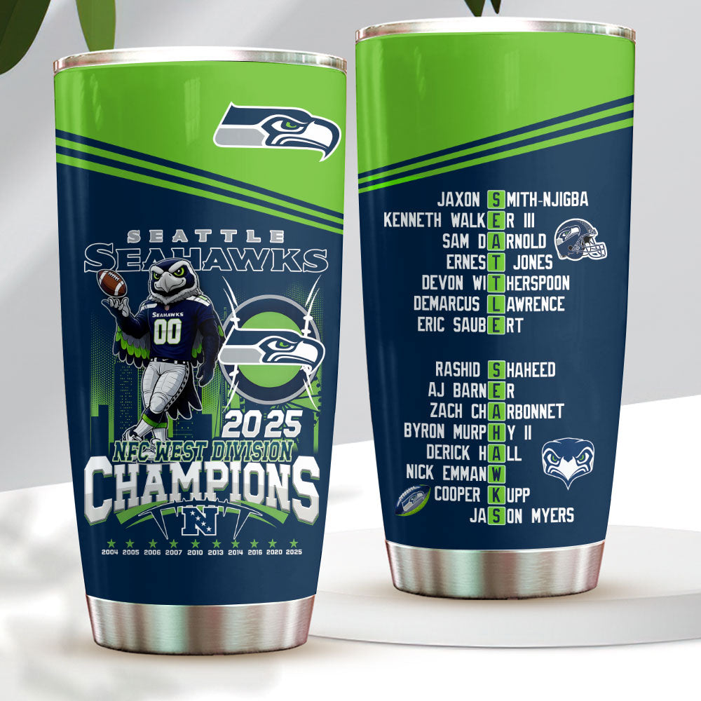 Seattle Seahawks 2025 NFC West Champions Tumbler Cup – HOATT15526