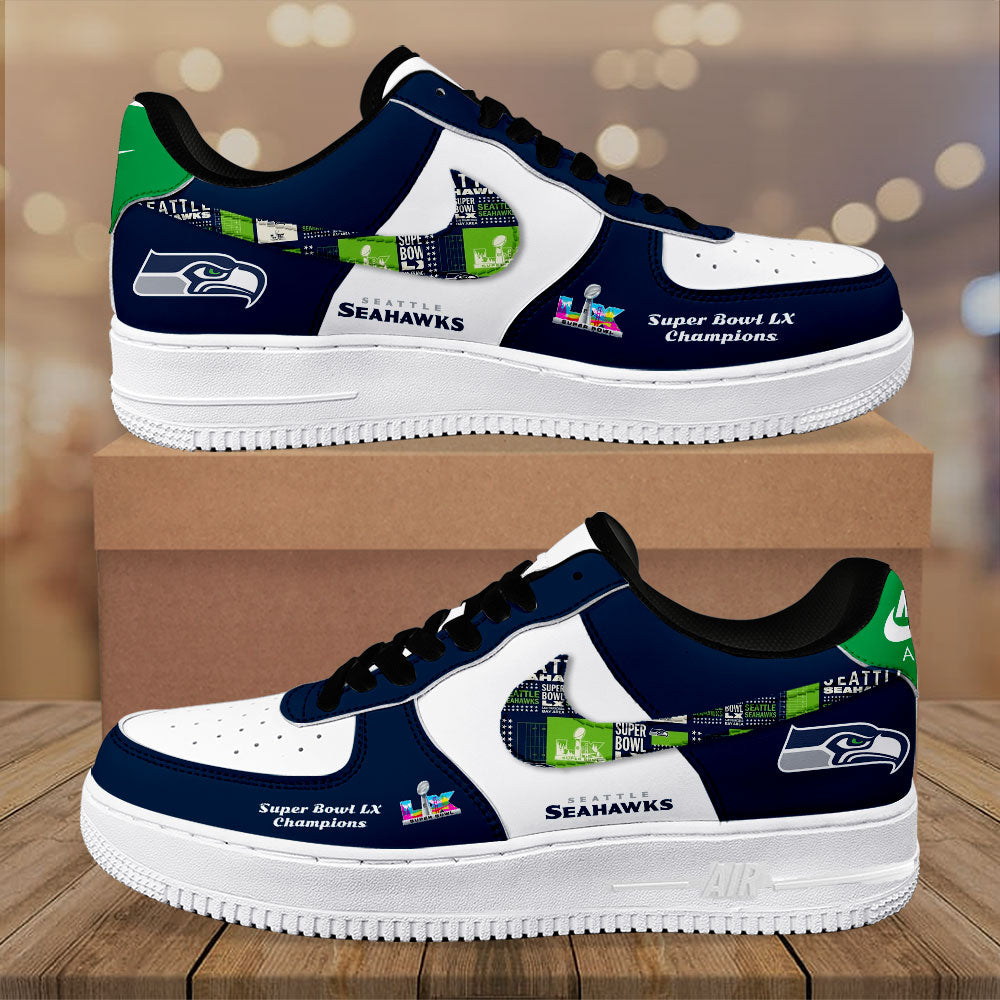 Seattle Seahawks 2025 Super Bowl LX Champions AF1 Sneaker – TMTHU3966