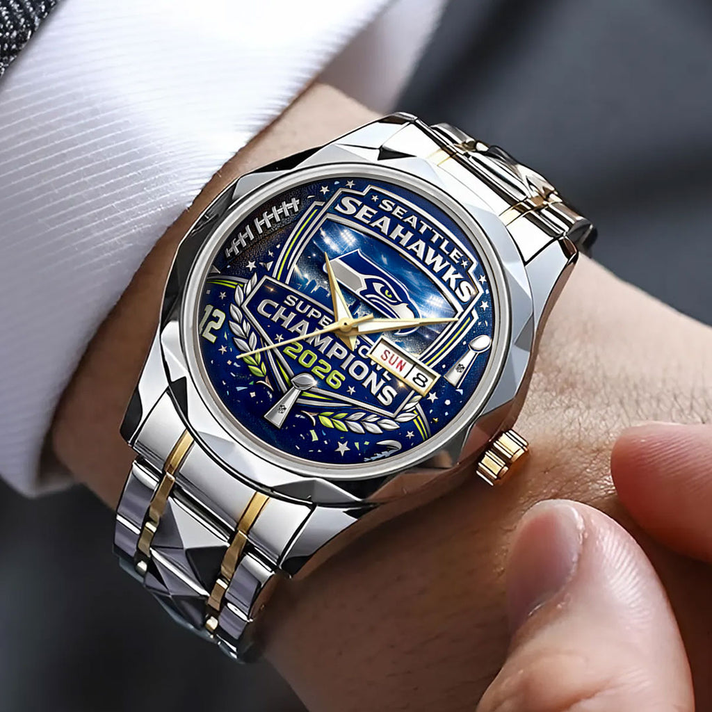 Seattle Seahawks 2025 Super Bowl LX Champions Alloy Luxury Quartz Watch – GNE5061
