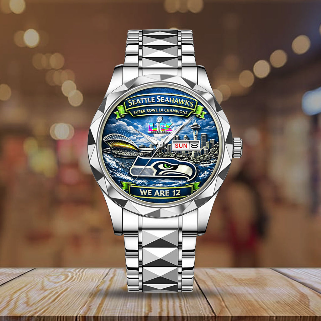 Seattle Seahawks 2025 Super Bowl LX Champions Alloy Luxury Quartz Watch – GNE5072