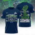 Seattle Seahawks 2025 Super Bowl LX Champions 3D Apparel – TANTN20975