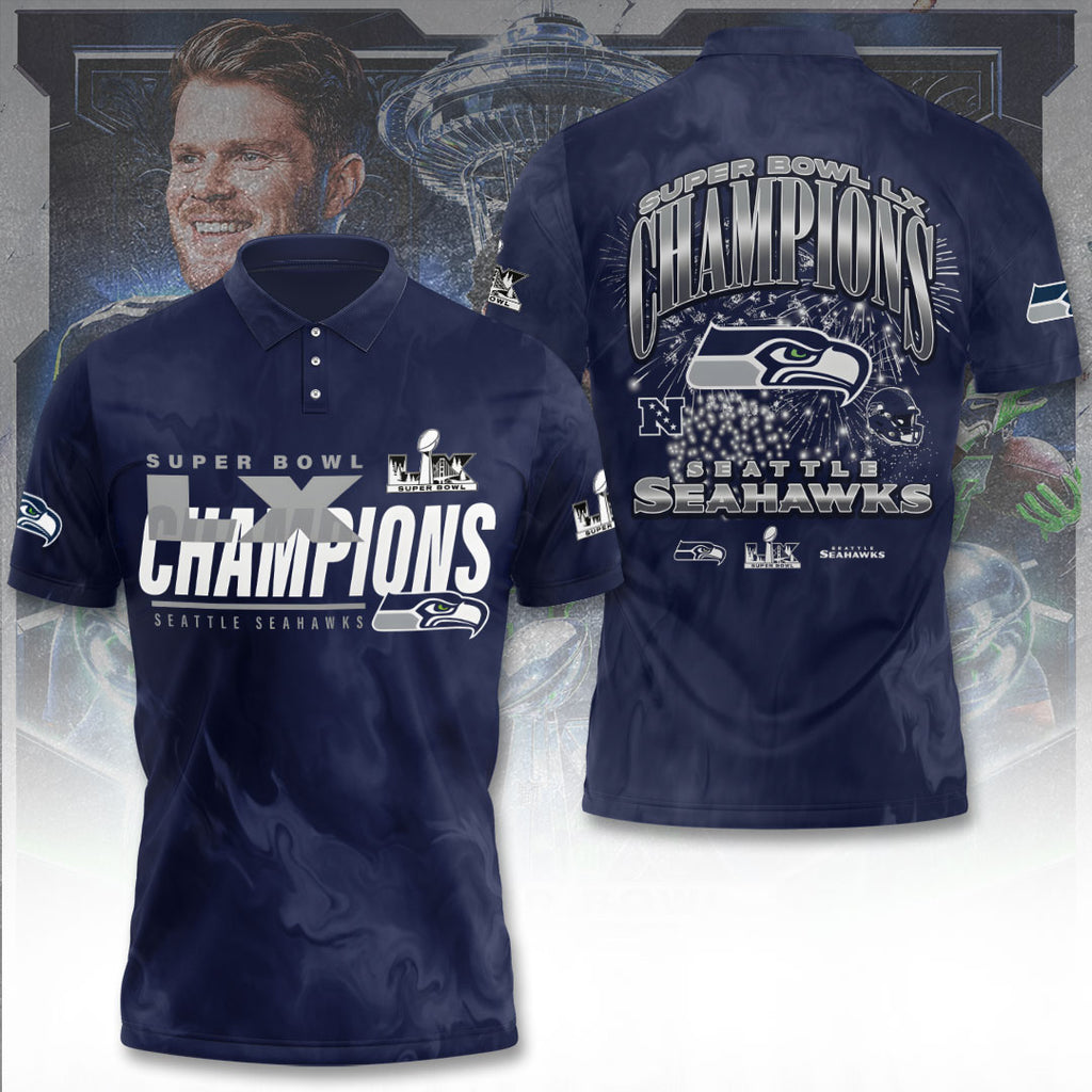 Seattle Seahawks 2025 Super Bowl LX Champions 3D Apparel – TANTN21012