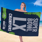 Seattle Seahawks 2025 Super Bowl LX Champions Rectangle Beach Towel – TANTN21010