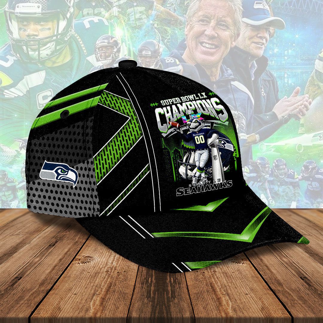 Seattle Seahawks 2025 Super Bowl LX Champions Classic Cap – HOATT16204