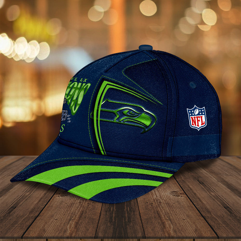 Seattle Seahawks 2025 Super Bowl LX Champions Classic Cap – HOATT16213