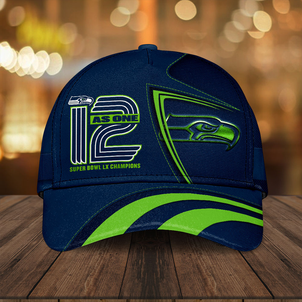 Seattle Seahawks 2025 Super Bowl LX Champions Classic Cap – HOATT16214