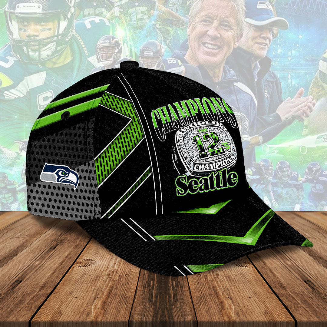 Seattle Seahawks 2025 Super Bowl LX Champions Classic Cap – HOATT16257