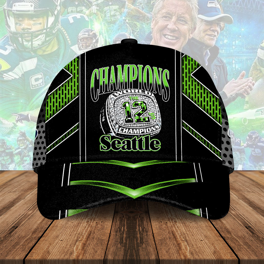 Seattle Seahawks 2025 Super Bowl LX Champions Classic Cap – HOATT16257