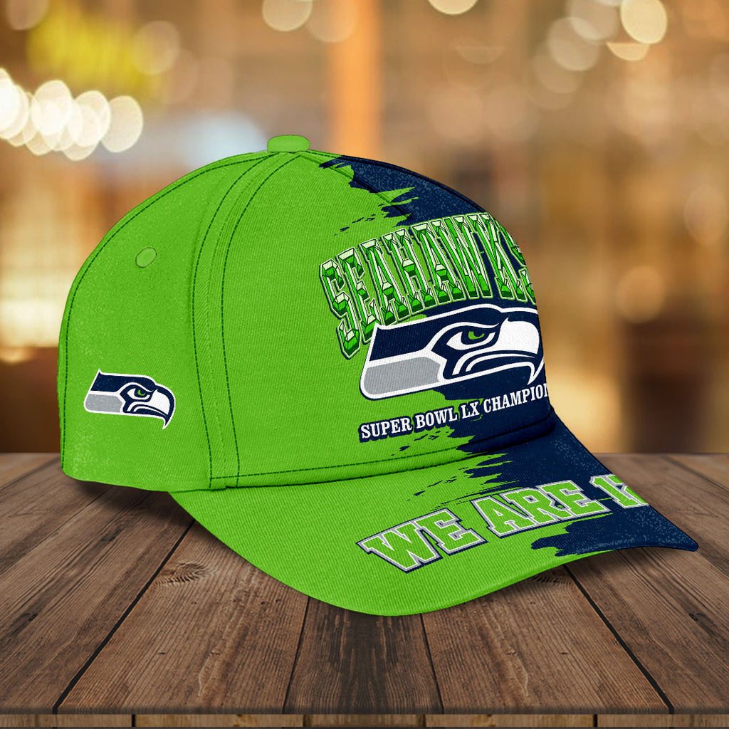 Seattle Seahawks 2025 Super Bowl LX Champions Classic Cap – HOATT16263