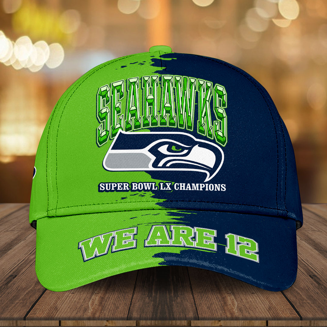 Seattle Seahawks 2025 Super Bowl LX Champions Classic Cap – HOATT16263