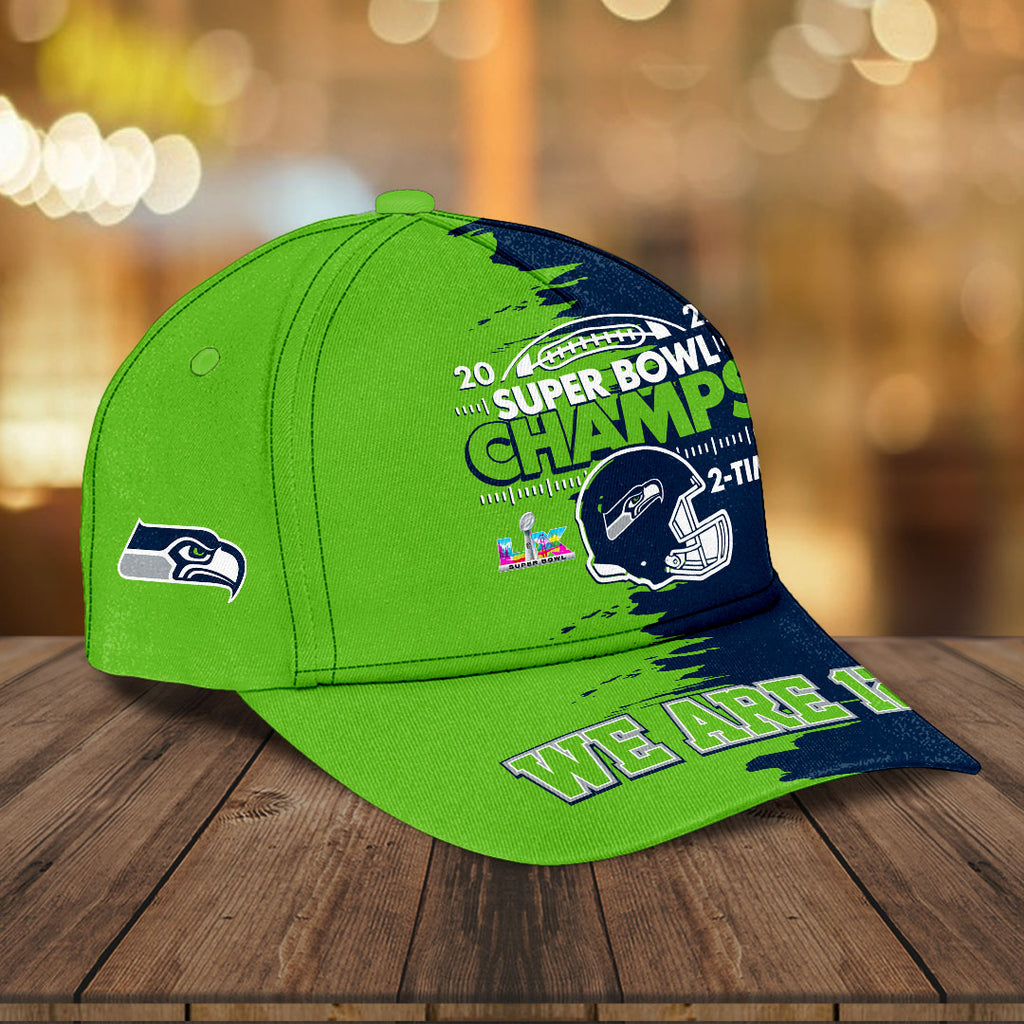 Seattle Seahawks 2025 Super Bowl LX Champions Classic Cap – HOATT16318