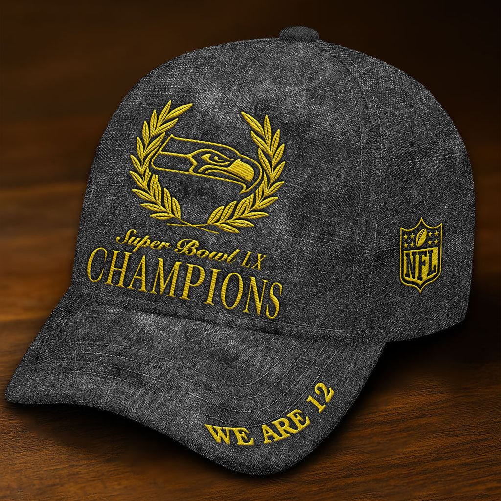 Seattle Seahawks 2025 Super Bowl LX Champions Classic Cap – HOATT16464