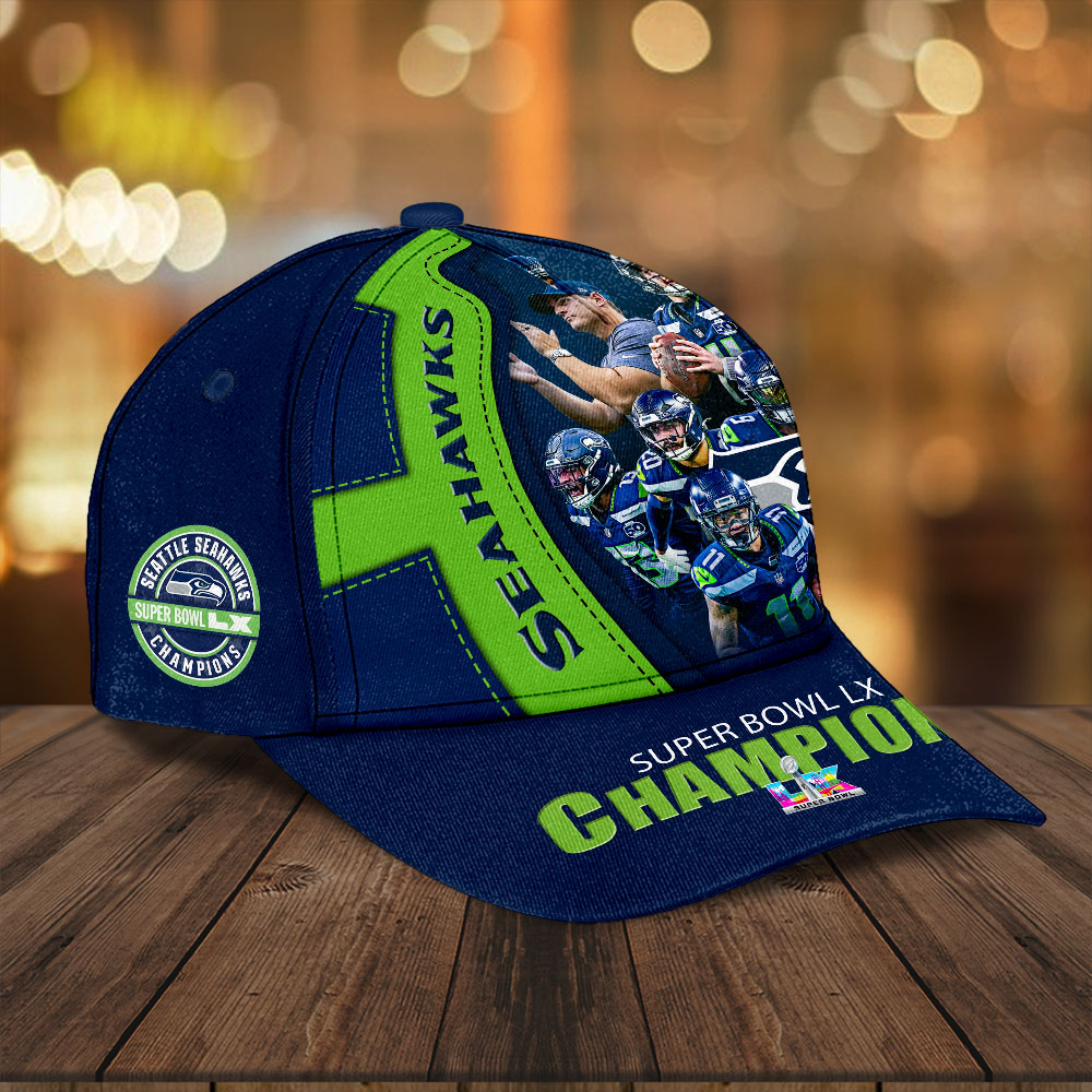 Seattle Seahawks 2025 Super Bowl LX Champions Classic Cap – TANTN21069
