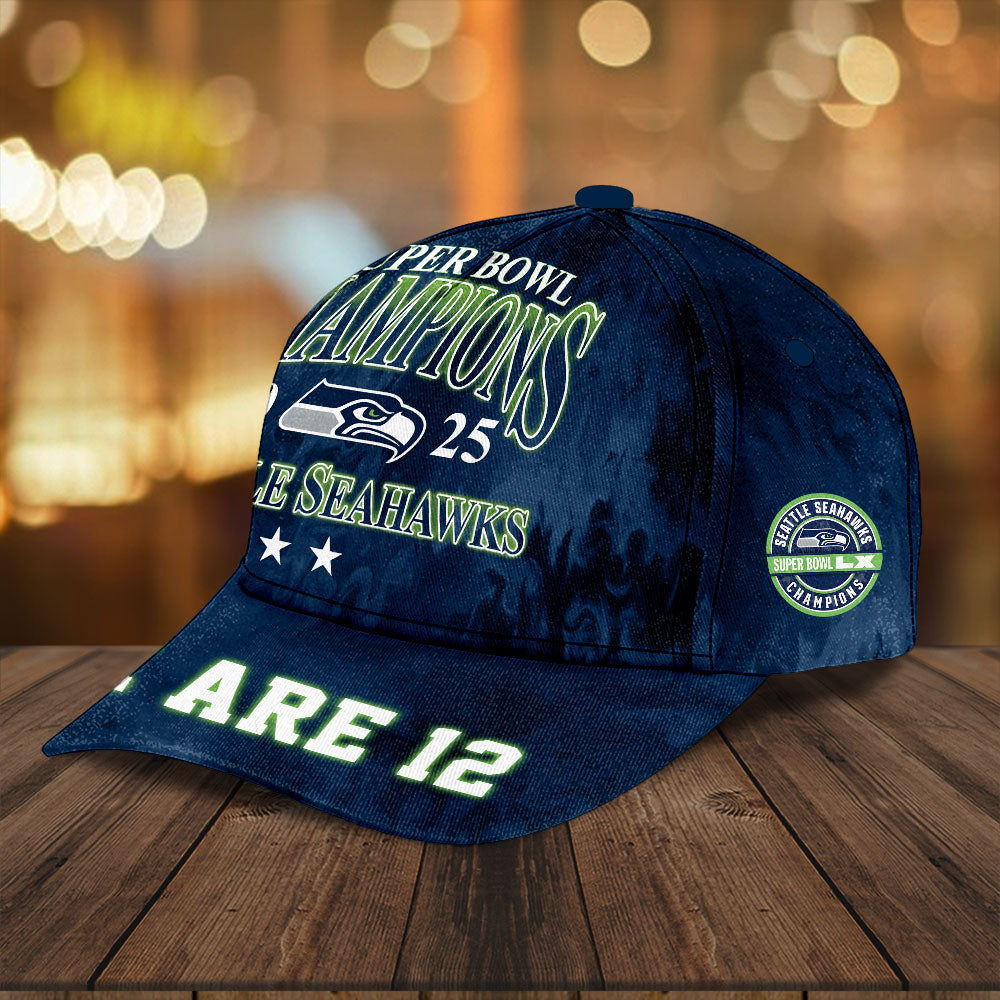 Seattle Seahawks 2025 Super Bowl LX Champions Classic Cap – TANTN21244