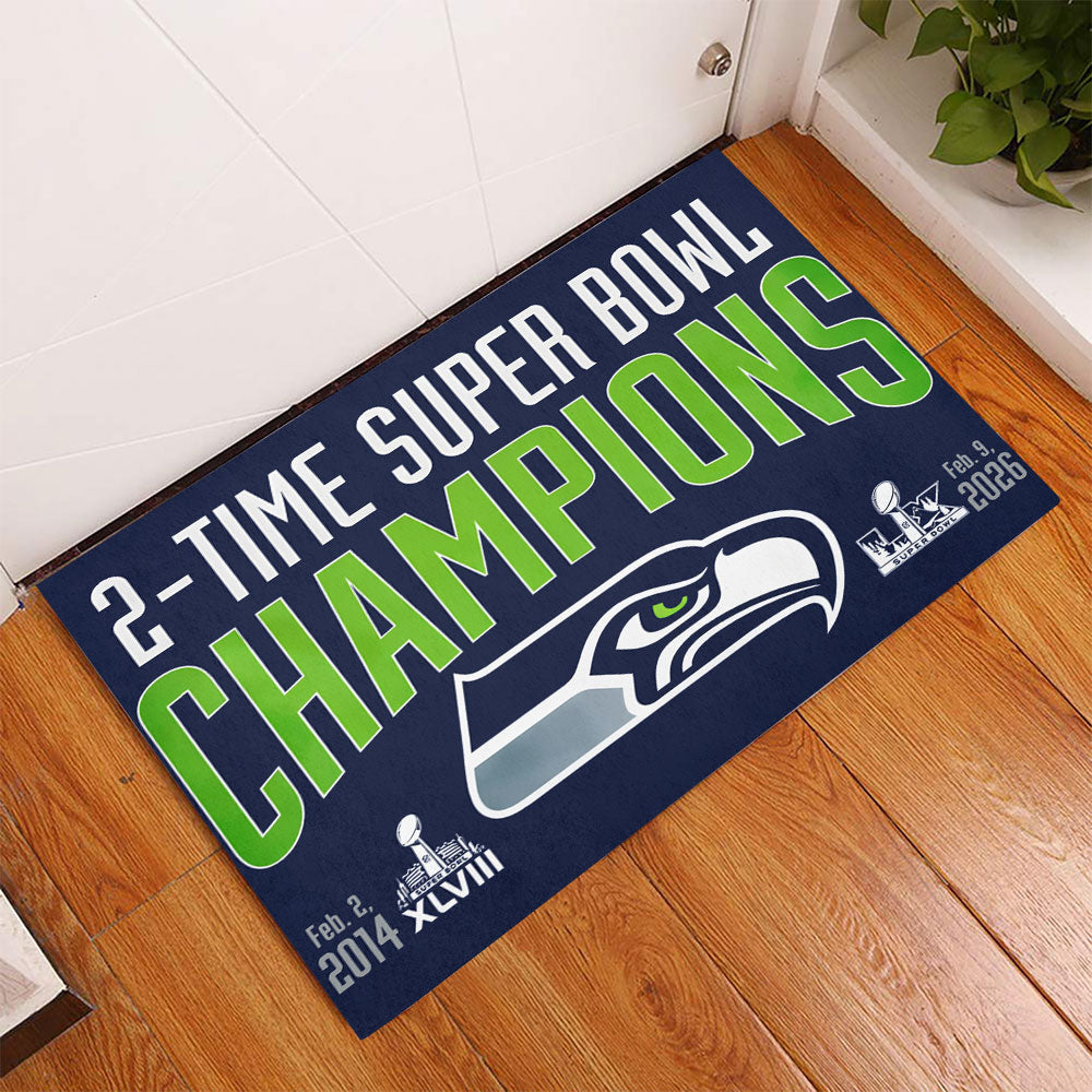 Seattle Seahawks 2025 Super Bowl LX Champions Custom Doormat – TANTN21030