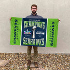 Seattle Seahawks 2025 Super Bowl LX Champions 3D Double-side House Flag – HOATT16161