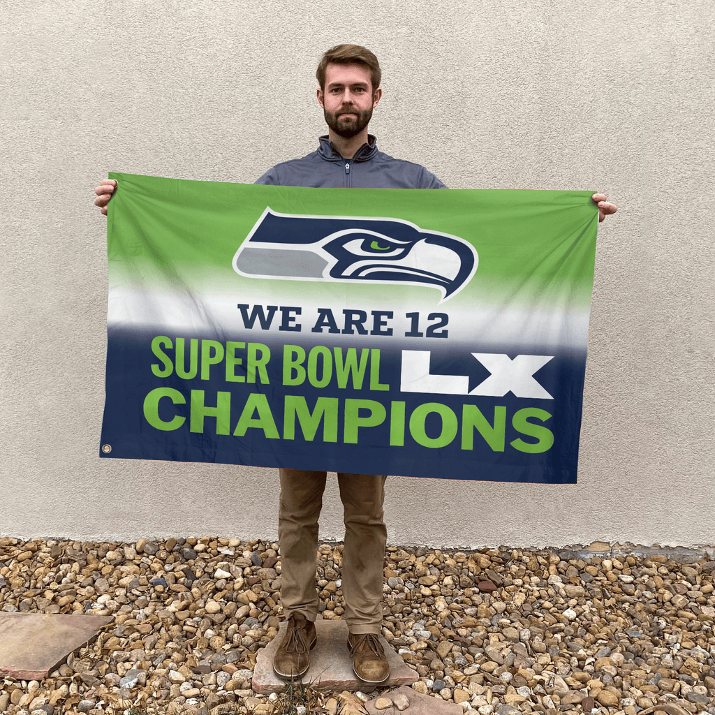 Seattle Seahawks 2025 Super Bowl LX Champions 3D Double-side House Flag – TANTN20979