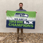 Seattle Seahawks 2025 Super Bowl LX Champions 3D Double-side House Flag – TANTN20979