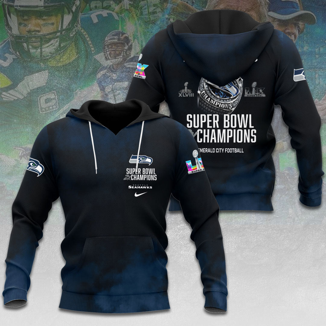 Seattle Seahawks 2025 Super Bowl LX Champions 3D Apparel – HOATT16175