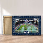 Seattle Seahawks 2025 Super Bowl LX Champions Rectangle Canvas With Inner Frame – TANTN21085