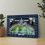 Seattle Seahawks 2025 Super Bowl LX Champions Rectangle Canvas With Inner Frame – TANTN21085
