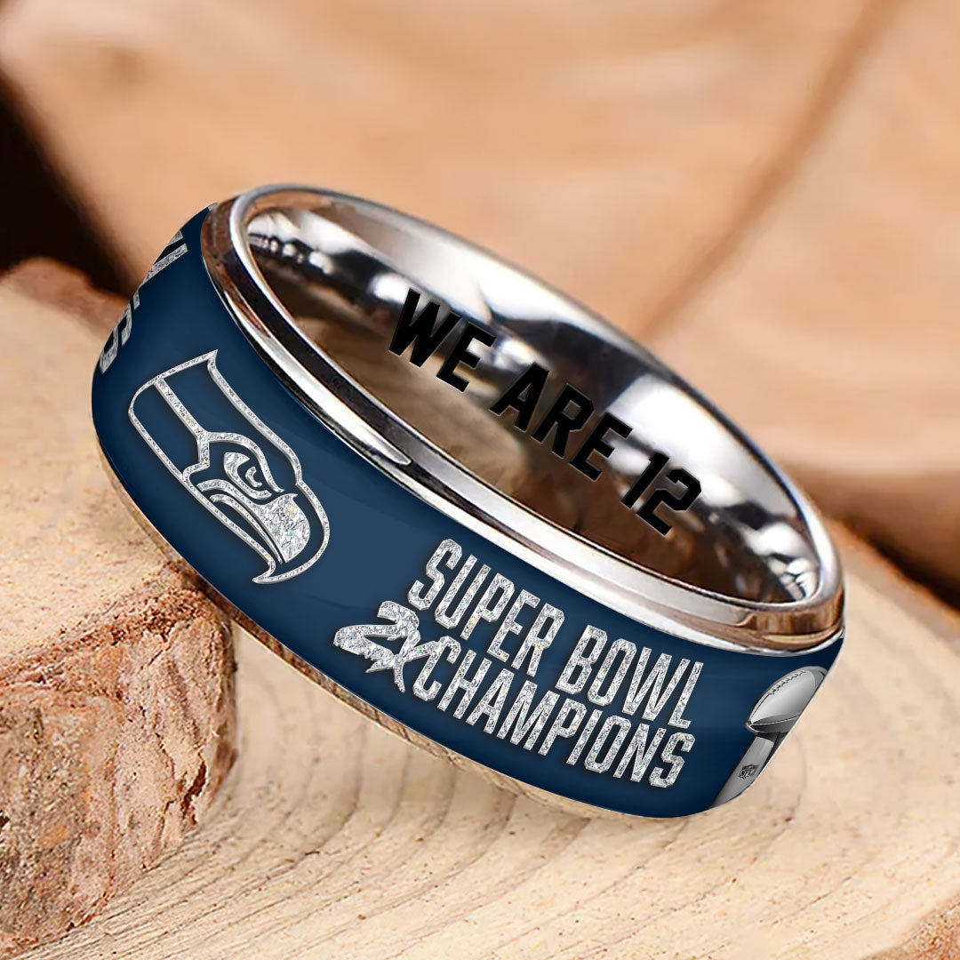 Seattle Seahawks 2025 Super Bowl LX Champions Custom Alloy Ring – HOATT16316