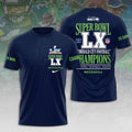 Seattle Seahawks 2025 Super Bowl LX Champions 3D Apparel – HOATT16178
