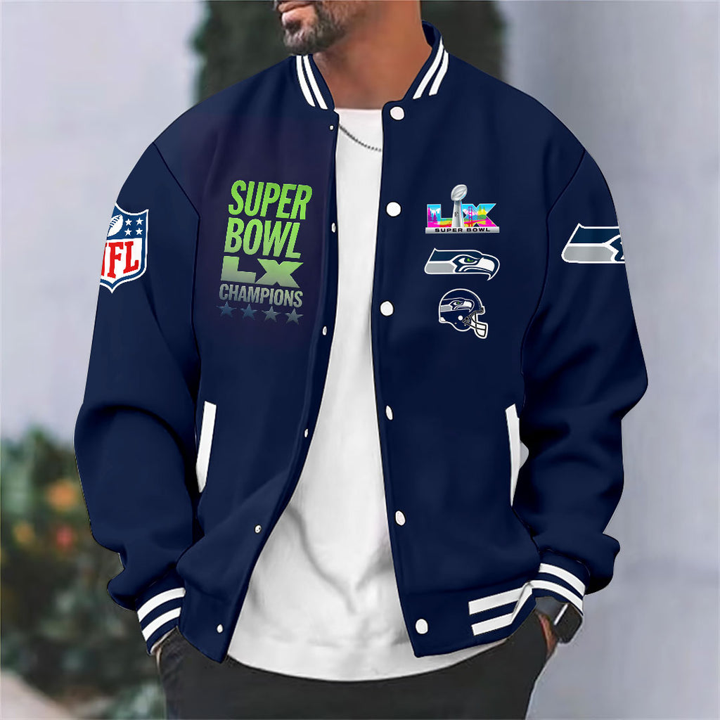 Seattle Seahawks 2025 Super Bowl LX Champions Varsity Jacket – HOATT16265