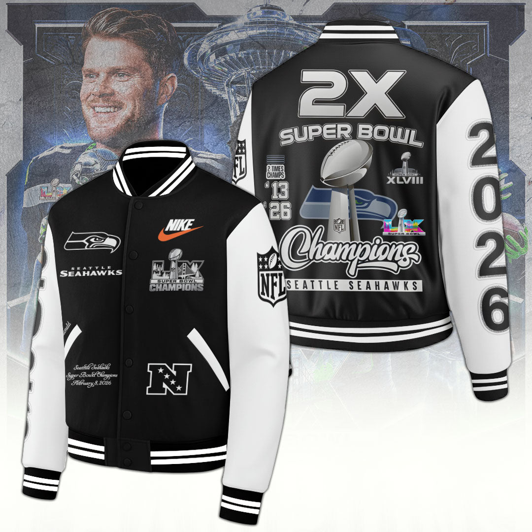 Seattle Seahawks 2025 Super Bowl LX Champions Varsity Jacket – TANTN21093