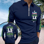 Seattle Seahawks 2025 Super Bowl LX Champions Zip Polo Shirt – HOATT16280