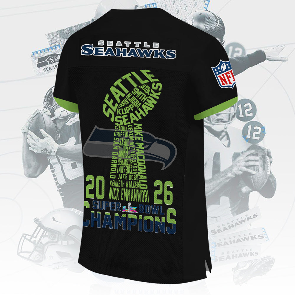 Seattle Seahawks 3D Football Jersey – TMTHU3768