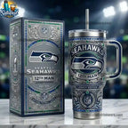 Seattle Seahawks 40oz Edition Yeti Tumbler