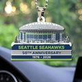 Seattle Seahawks 50th Anniversary 2026 Custom shape 2-sided Acrylic Car Ornament – TMTHU3073