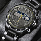 Seattle Seahawks 50th Anniversary 2026 Black Stainless Steel Watch – TANTN16081