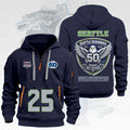 Seattle Seahawks 50th Anniversary 2D Quarter Zip Hoodie – TMTHU3772