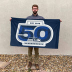 Seattle Seahawks 50th Anniversary 3D Double-side House Flag – MAITM14419