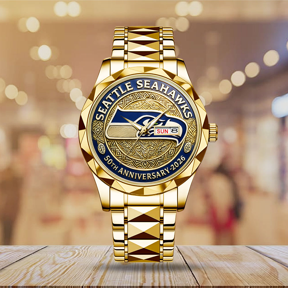Seattle Seahawks 50th Anniversary Alloy Luxury Quartz Watch – MAITM14413