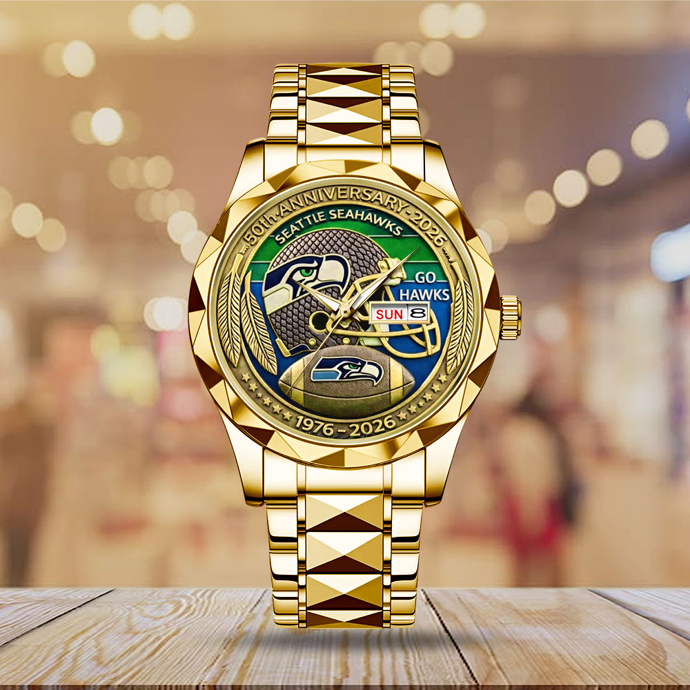 Seattle Seahawks 50th Anniversary Alloy Luxury Quartz Watch – MAITM14417