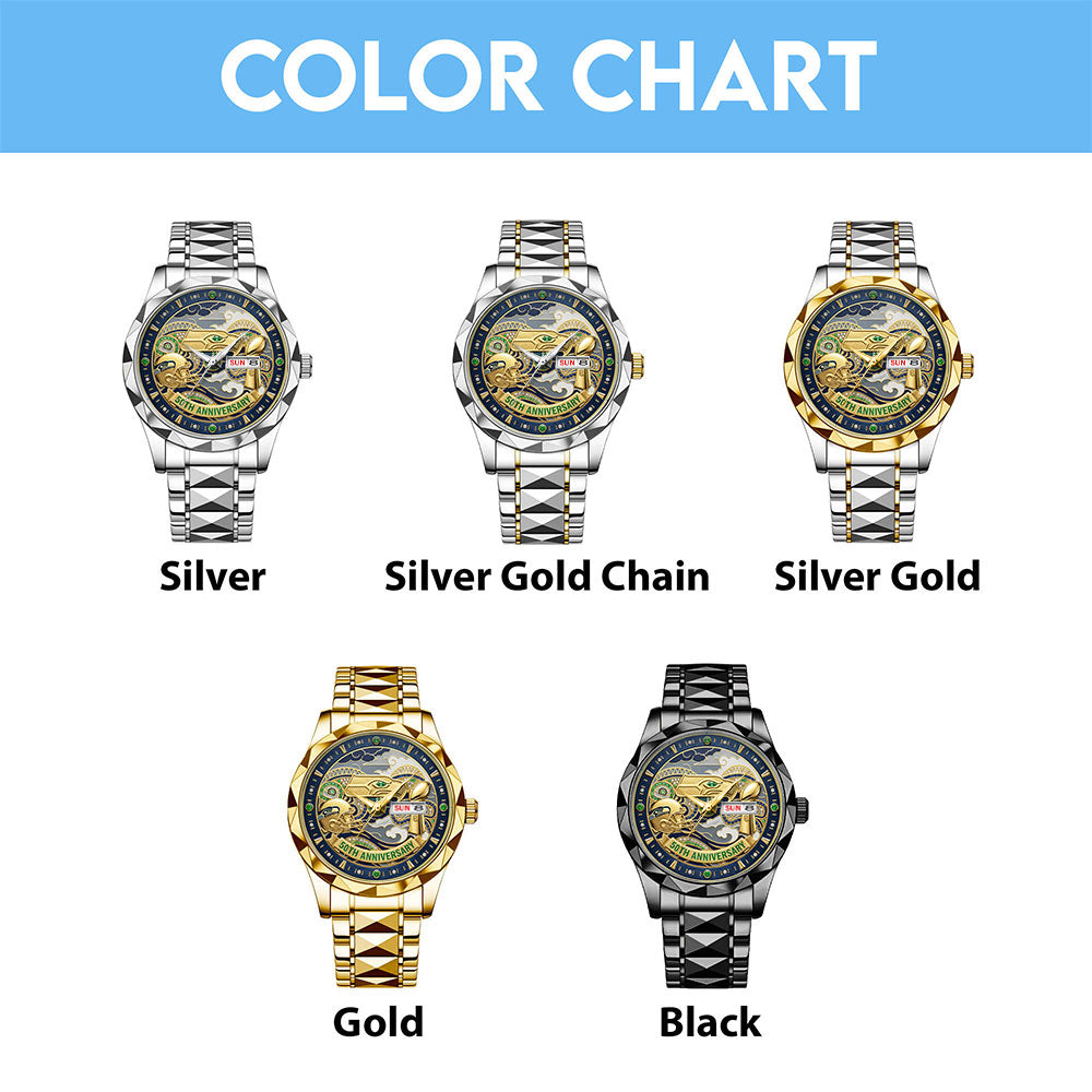 Seattle Seahawks 50th Anniversary Alloy Luxury Quartz Watch – MAITM14462