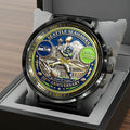 Seattle Seahawks 50th Anniversary Black Stainless Steel Watch – HOATT15730