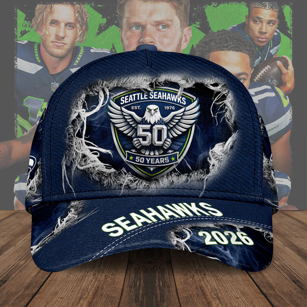 Seattle Seahawks 50th Anniversary Classic Cap – TMTHU3276