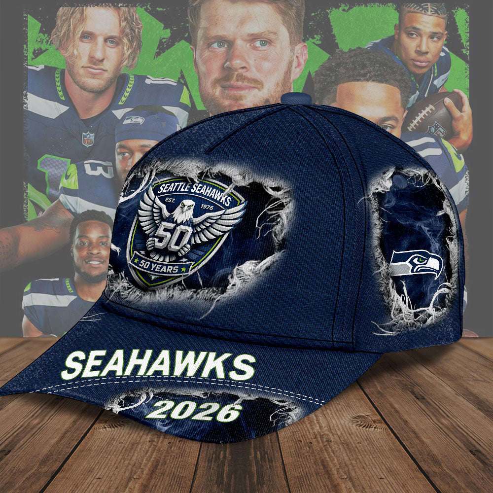 Seattle Seahawks 50th Anniversary Classic Cap – TMTHU3276