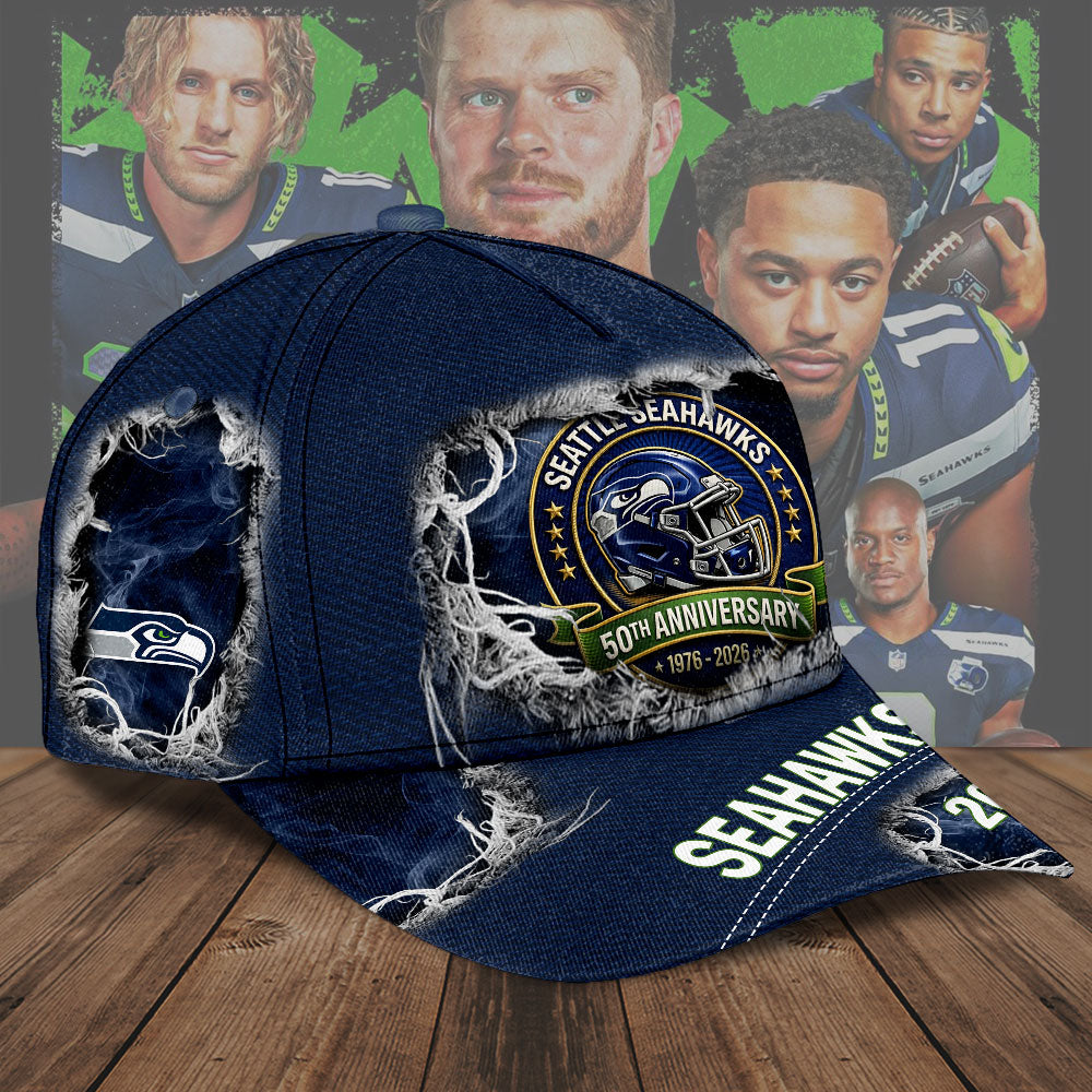 Seattle Seahawks 50th Anniversary Classic Cap – TMTHU3412