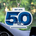 Seattle Seahawks 50th Anniversary Custom shape 1-sided Acrylic Car Ornament – MAITM14453