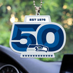 Seattle Seahawks 50th Anniversary Custom shape 1-sided Acrylic Car Ornament – MAITM14453