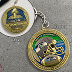 Seattle Seahawks 50th Anniversary Custom Shape 2-sided Keychain – MAITM14461