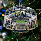 Seattle Seahawks 50th Anniversary Lumen Field Ornament