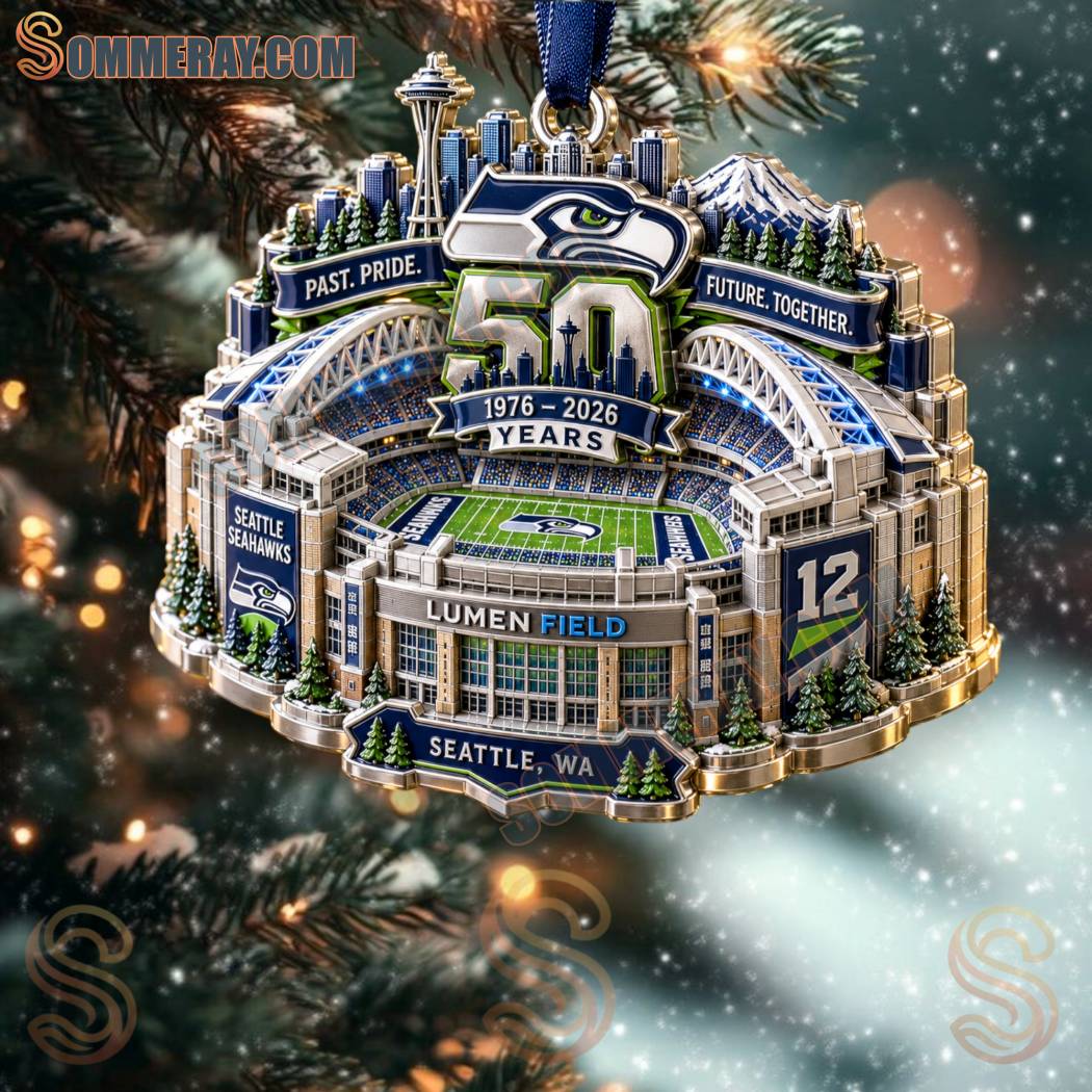 Seattle Seahawks 50th Anniversary Lumen Field Ornament