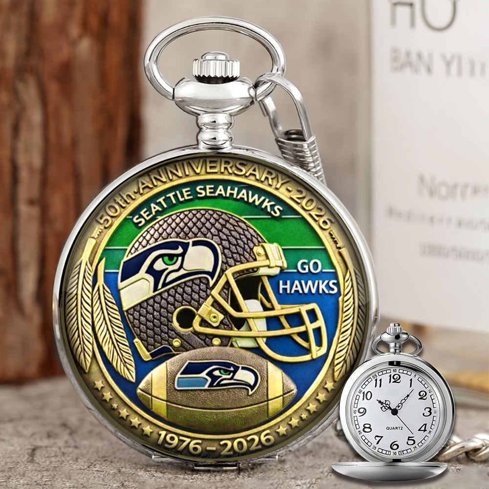 Seattle Seahawks 50th Anniversary Pocket Watch – MAITM14584