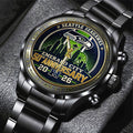 Seattle Seahawks Black Stainless Steel Watch – TMTHU3320